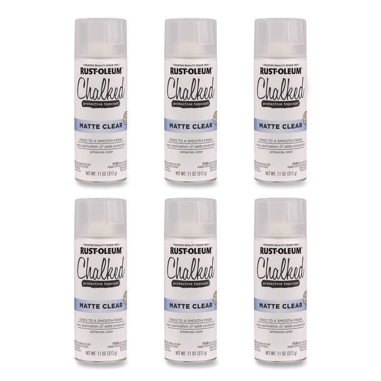 RUST-OLEUM CORPORATION Ultra Matte Chalked Paint, Matte Clear, 12 oz Aerosol Can, 6/Carton (RST302599)