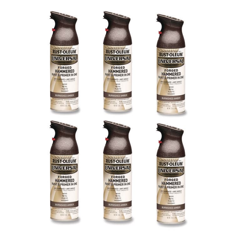 RUST-OLEUM CORPORATION Universal Premium Spray Paint, Hammer Amber, 12 oz Aerosol Can, 6/Carton (RST271480)