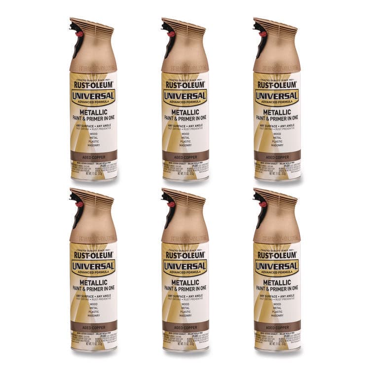 RUST-OLEUM CORPORATION Universal Premium Spray Paint, Aged Copper, 12 oz Aerosol Can, 6/Carton (RST249132)