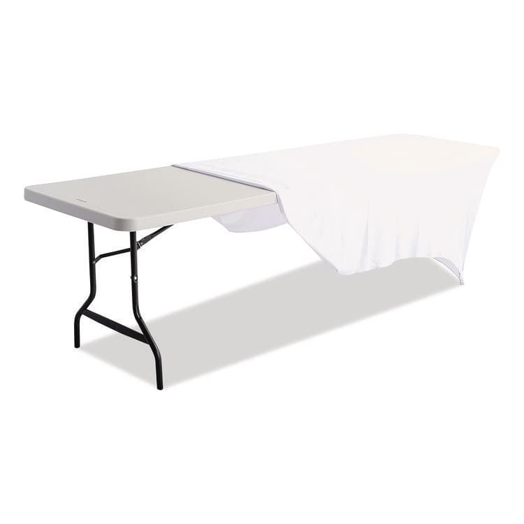 ICEBERG ENTERPRISES iGear Fabric Table Cover, Polyester/Spandex, 30" x 96", White (ICE16533) thumbnail 3
