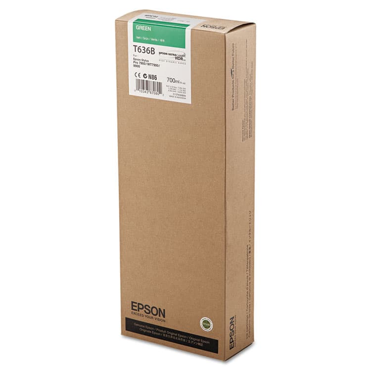 EPSON AMERICA, . T636B00 UltraChrome HDR Ink, Green (EPST636B00)