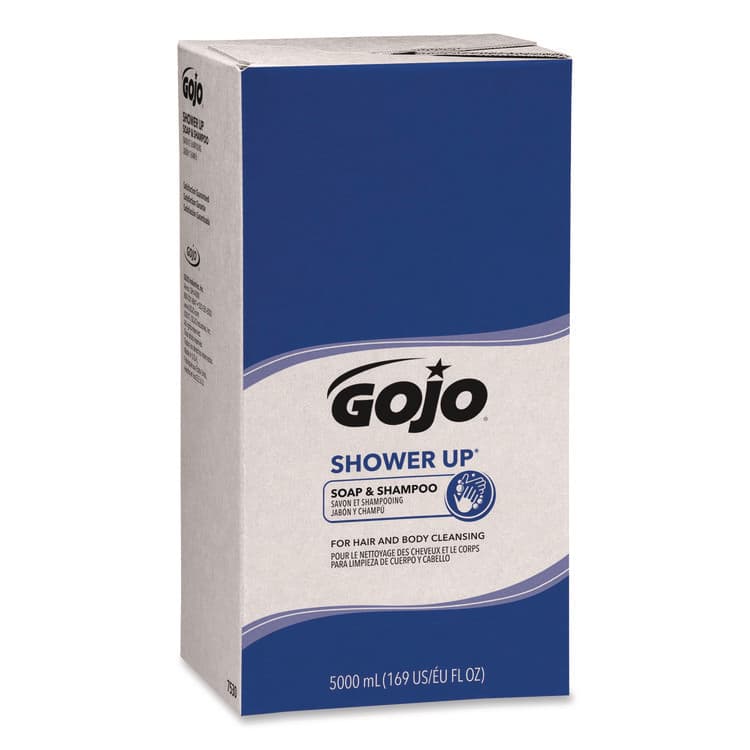 GO-JO INDUSTRIES SHOWER UP Soap and Shampoo, Clean, 5,000 mL Refill Bag, 2/Carton (GOJ753002CT) thumbnail 2