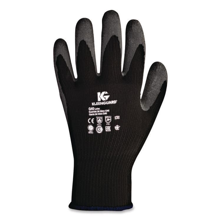 KIMBERLY CLARK G40 Latex Coated Gloves, EN388: 2142, Medium (Size 8), Gray/Black, 12 Pairs (KCC97271) thumbnail 3