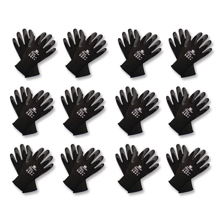 KIMBERLY CLARK G40 Latex Coated Gloves, EN388: 2142, Medium (Size 8), Gray/Black, 12 Pairs (KCC97271)