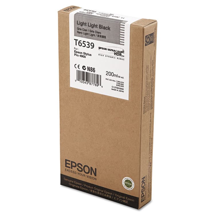 EPSON AMERICA, . T653900 UltraChrome HDR Ink, Light Light Black (EPST653900)