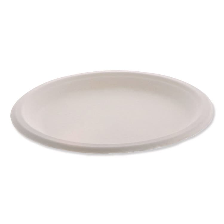 PACTIV EVERGREEN CORPORATION EarthChoice Fiber-Blend Bagasse Dinnerware, Plate, 9" dia, White, 500/Carton (PCTYMC50009BB)