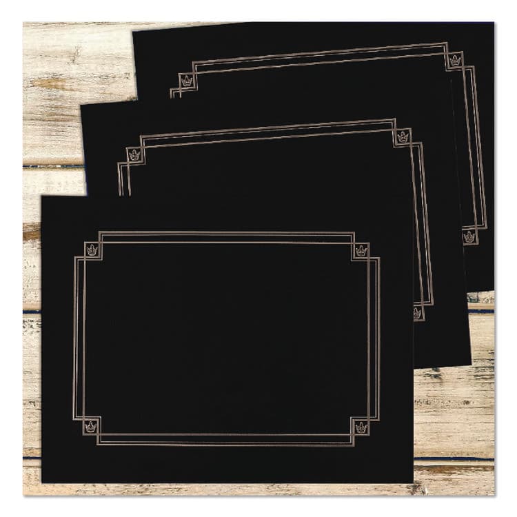 COSCO Premium Textured Certificate Holder, 12.65 x 9.75, Black, 3/Pack (GRP938603) thumbnail 3