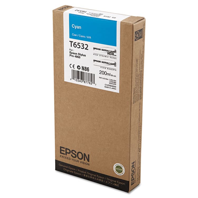 EPSON AMERICA, . T653200 UltraChrome HDR Ink, Cyan (EPST653200)