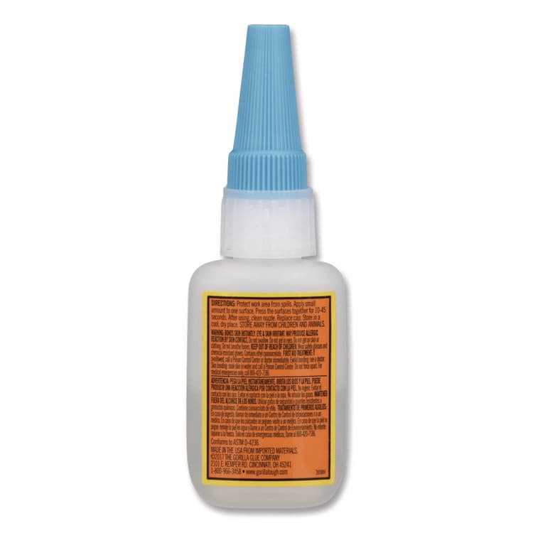 GORILLA GLUE COMPANY Super Glue, 0.53 oz Bottle, Dries Clear (GOR7805001) thumbnail 2