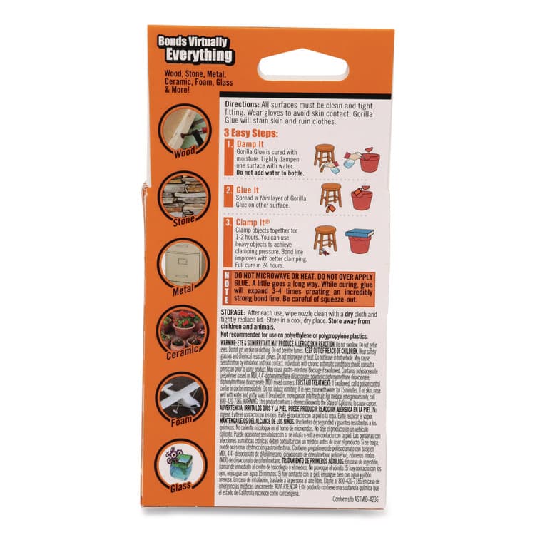 GORILLA GLUE COMPANY Original Formula Glue, 2 oz, Dries Light Brown (GOR5000206) thumbnail 4
