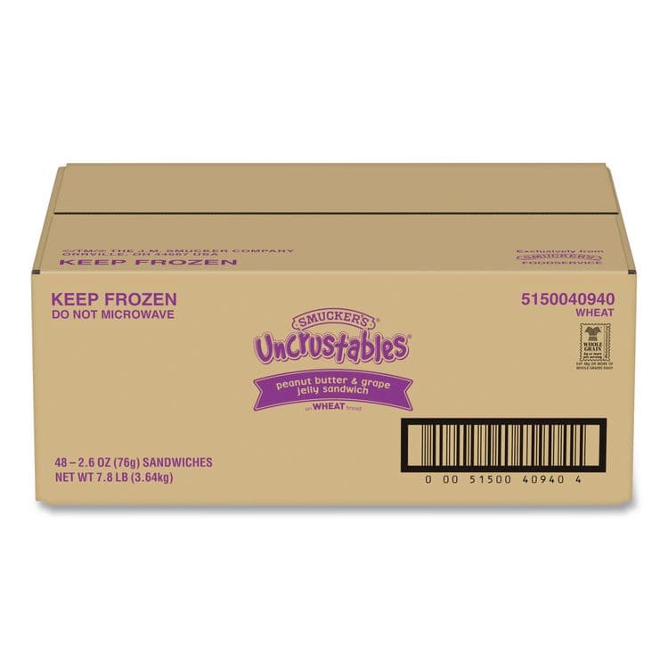 J.M. SMUCKER CO. UNCRUSTABLES Peanut Butter and Grape Jelly on Wheat Bread, 2.6 oz Bag, 48/Carton (GRR22002219) thumbnail 3