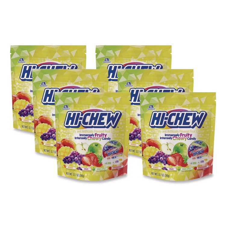 MORINAGA AMERICA Fruit Chews, Original Stand Up Pouch, 12.7 oz, 6/Carton (HIE00837)