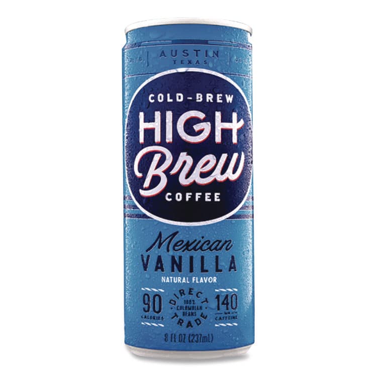 HIGH BREW COFFEE Cold Brew Coffee + Protein, Mexican Vanilla, 8 oz Can, 12/Pack (HIH00501) thumbnail 3