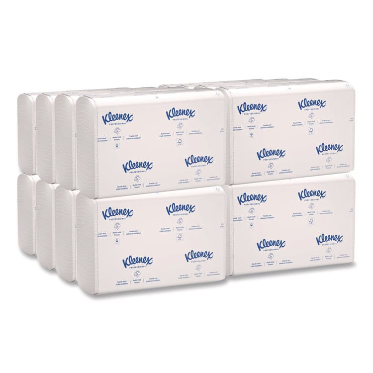 KIMBERLY CLARK Multi-Fold Paper Towels, 1-Ply, 9.2 x 9.4, White, 150/Pack, 16 Packs/Carton (KCC01890)
