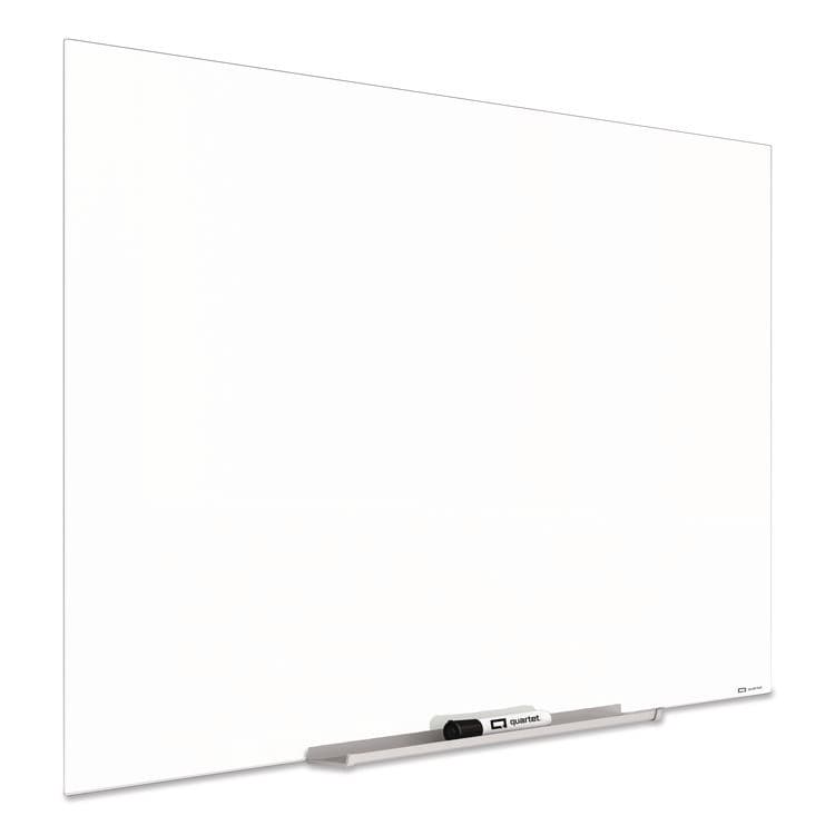QUARTET MFG. InvisaMount Magnetic Glass Marker Board, 85" x 48", White Surface (QRTG8548IMW) thumbnail 4