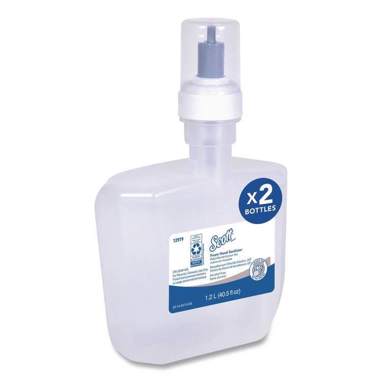 KIMBERLY CLARK Essential Alcohol-Free Foam Hand Sanitizer, 1,200 mL Cassette, Unscented, 2/Carton (KCC12979) thumbnail 2