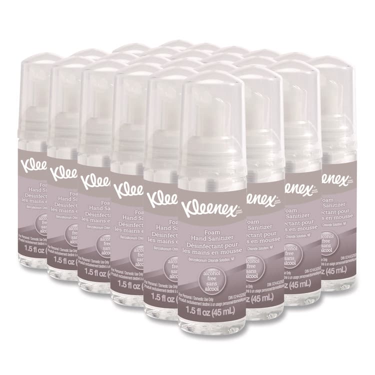 KIMBERLY CLARK Alcohol-Free Foam Hand Sanitizer, 1.5 oz Pump Bottle, Unscented, 24/Carton (KCC34136)