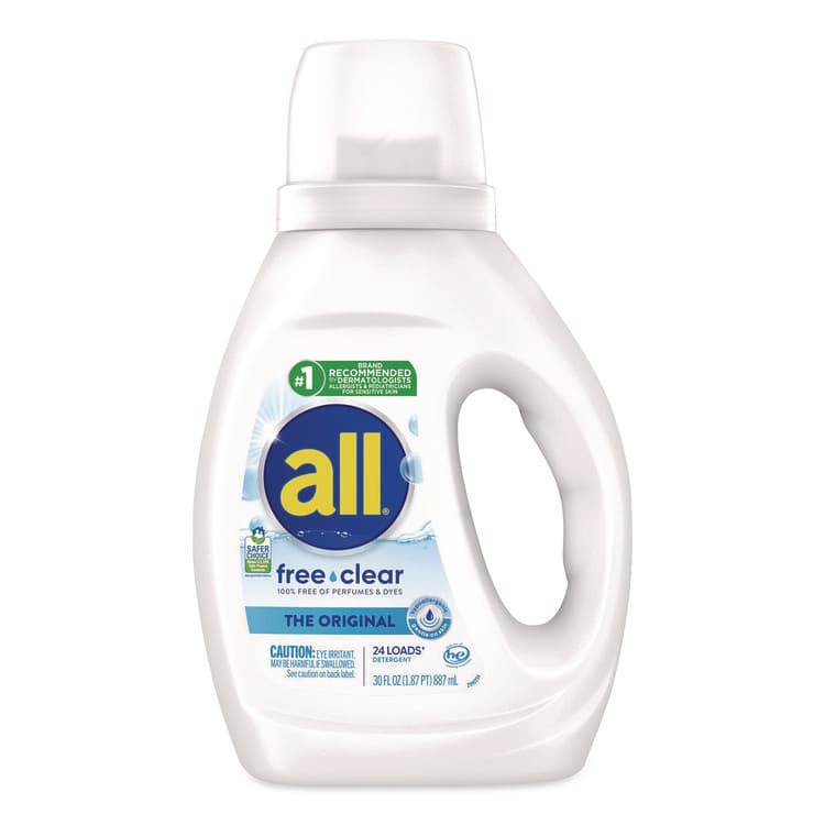 DIAL PROFESSIONAL Free Clear HE Laundry Detergent, 24 Loads, Unscented, 30 oz Bottle, 6/Carton (DIA47427)