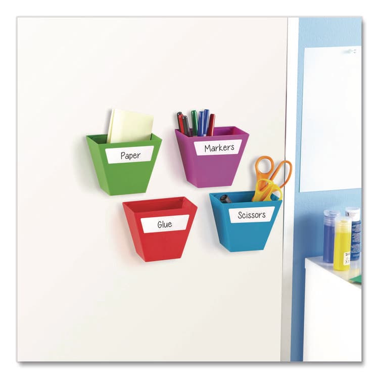 LEARNING RESOURCES Magnetic Create-a-Space Storage Bins, 2" x 3.75" Assorted Colors, 4 Bins (LRNLER3807) thumbnail 4