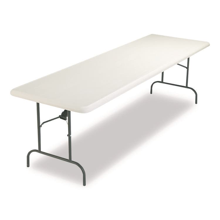 ICEBERG ENTERPRISES IndestrucTable Industrial Folding Table, Rectangular, 96" x 30" x 29", Platinum (ICE65233)