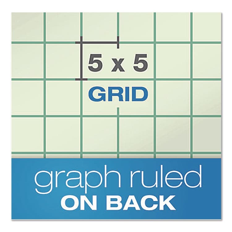 AMPAD/DIV. OF AMERCN PD&PPR Evidence Engineer's Computation Pad, Quadrille Rule (5 sq/in, 1 sq/in), (100) Green-Tint 8.5 x 11 Sheets (AMP22142) thumbnail 3