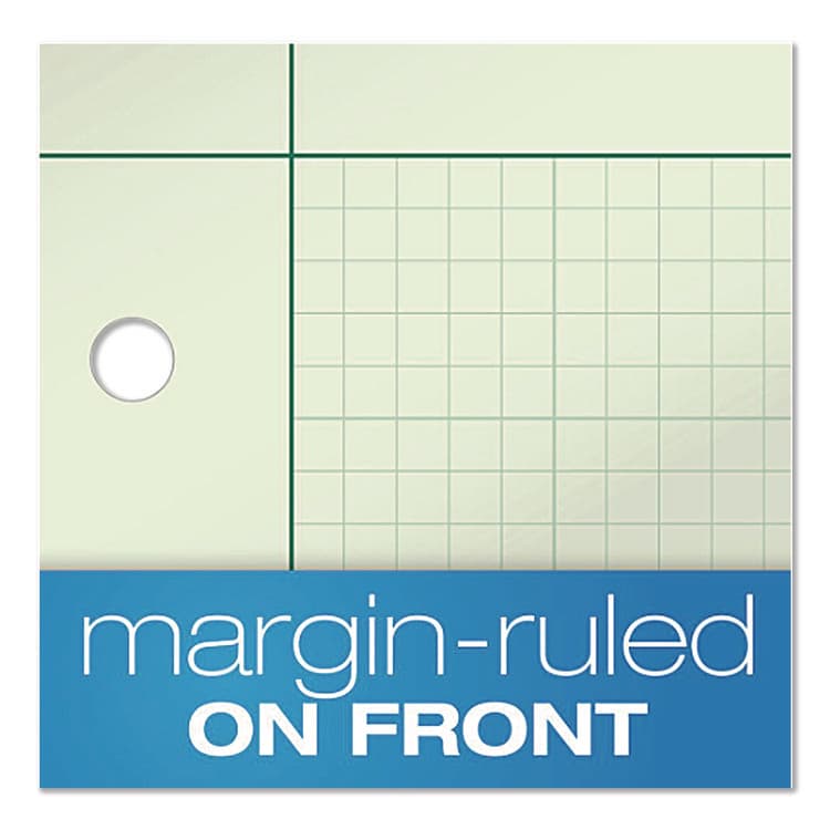 AMPAD/DIV. OF AMERCN PD&PPR Evidence Engineer's Computation Pad, Quadrille Rule (5 sq/in, 1 sq/in), (100) Green-Tint 8.5 x 11 Sheets (AMP22142) thumbnail 4