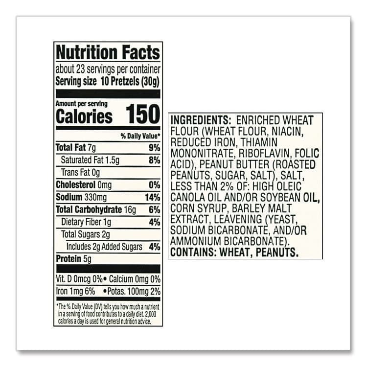 ANDERSON PRETZEL BAKERY Peanut Butter Filled Pretzel Nuggets, 44 oz Canister (APB7543670105) thumbnail 4