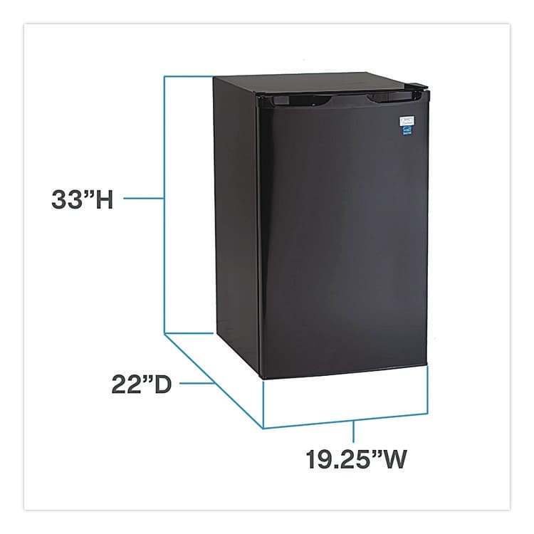 AVANTI 4.4 Cu. Ft. Counter Height Refrigerator, Black (AVARM4416B) thumbnail 3