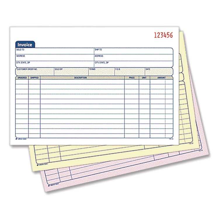 CARDINAL BRANDS . Multipart General-Purpose Invoice Pad, Three-Part Carbonless, 7.94 x 5.56, 50 Forms Total (ABFTC5840) thumbnail 3