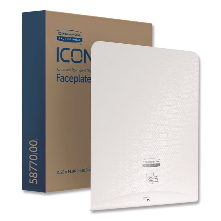 KIMBERLY CLARK ICON Faceplate for Automatic Roll Towel Dispenser, 18.12 x 15.62 x 12.87, White Mosaic (KCC58770)