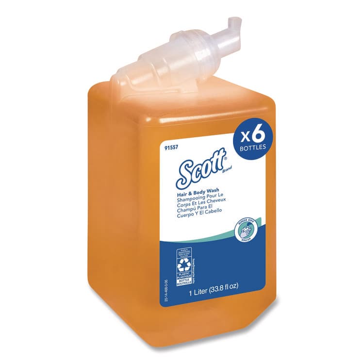 KIMBERLY CLARK Essential Hair and Body Wash, Citrus Floral Scent, 1 L, 6/Carton (KCC91557) thumbnail 2