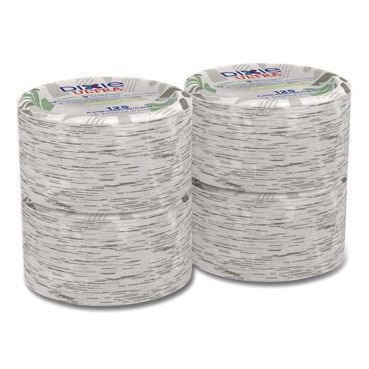 DIXIE FOOD SERVICE Pathways Soak Proof Shield Heavyweight Paper Plates, WiseSize, 8.5" dia, Green/Burgundy, 500/Carton (DXESXP9PATH) thumbnail 4