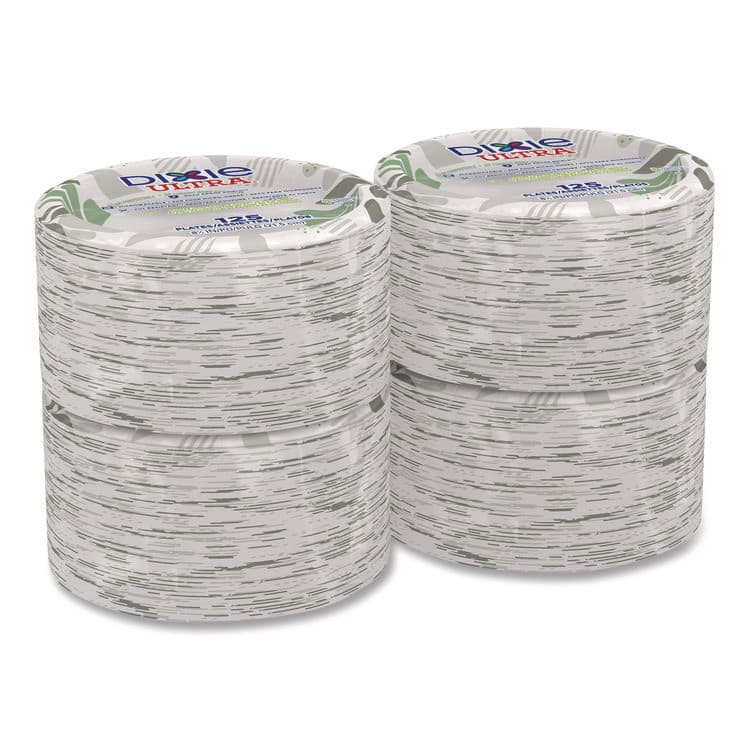 DIXIE FOOD SERVICE Pathways Soak Proof Shield Heavyweight Paper Plates, 8.5" dia, Green/Burgundy, 125/Pack (DXESXP9PATHPK) thumbnail 4