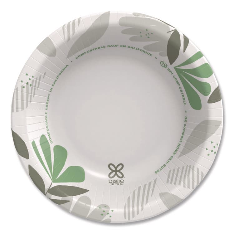 DIXIE FOOD SERVICE Pathways Heavyweight Paper Bowls, 12 oz, Green/Burgundy, 1,000/Carton (DXESX12PATH) thumbnail 2