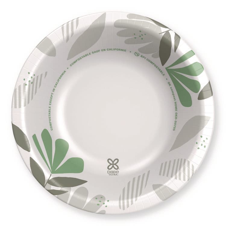 DIXIE FOOD SERVICE Pathways Heavyweight Paper Bowls, 20 oz, Green/Burgundy, 500/Carton (DXESX20PATH)