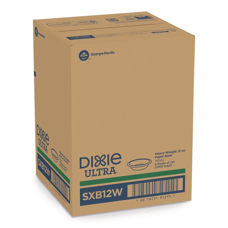 DIXIE FOOD SERVICE Pathways with Soak Proof Shield Heavyweight Paper Bowls, WiseSize, 12 oz, Green/Burgundy, 125/Pack, 4 Packs/Carton (DXESXB12WS) thumbnail 2