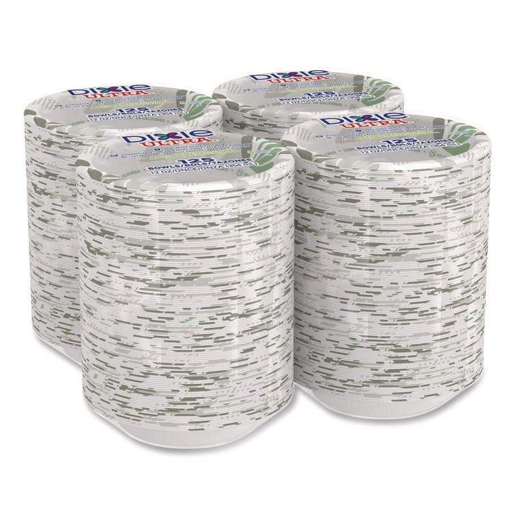 DIXIE FOOD SERVICE Pathways Heavyweight Paper Bowls, WiseSize, 12 oz, Green/Burgundy, 125/Pack (DXESXB12WSPK) thumbnail 3