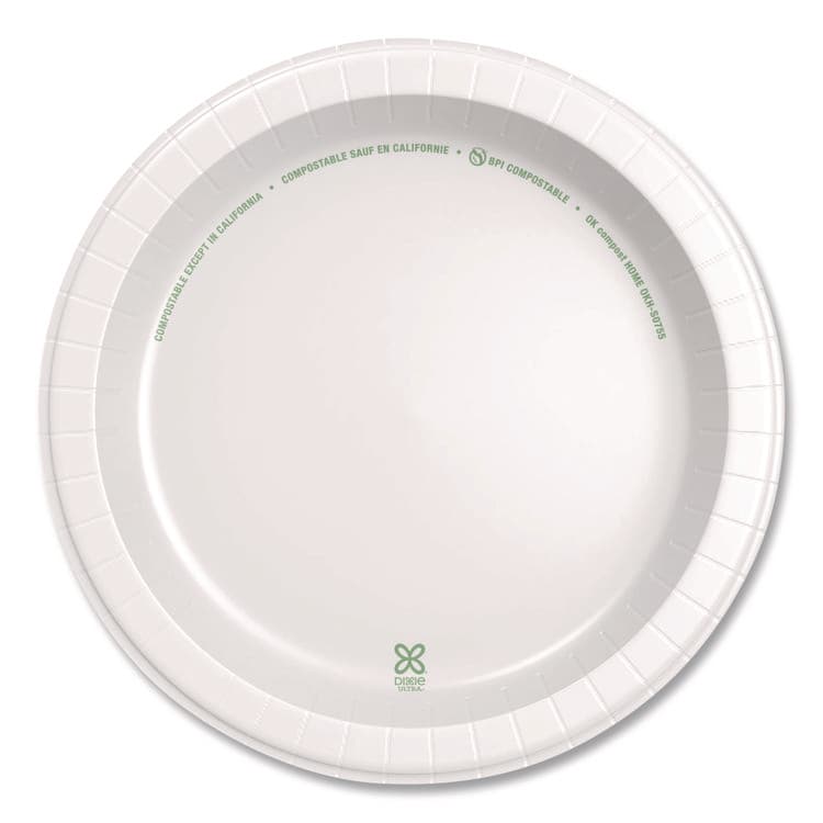 DIXIE FOOD SERVICE Heavy-Weight Paper Plates, 10" dia, White, 125/Pack, 4 Packs/Carton (DXESXP10W) thumbnail 2