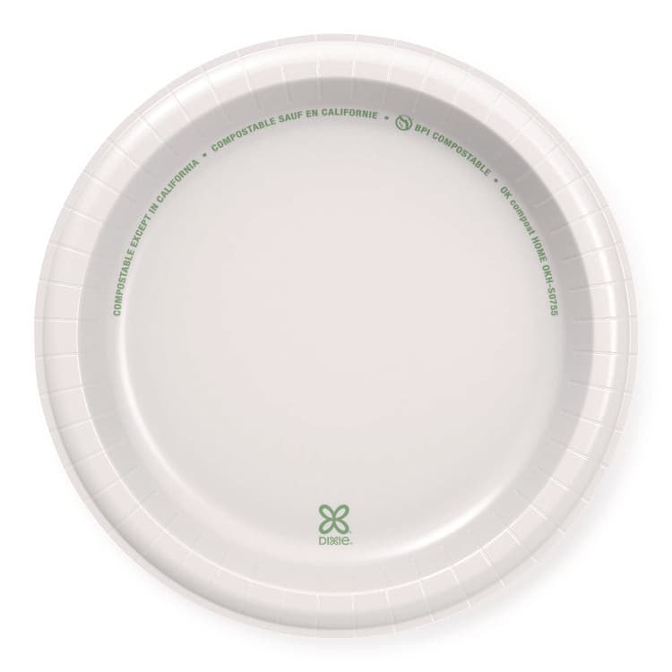 DIXIE FOOD SERVICE Paper Dinnerware, Plate, 8.5" dia, White, 125/Pack, 4/Carton (DXEDBP09WCT) thumbnail 4