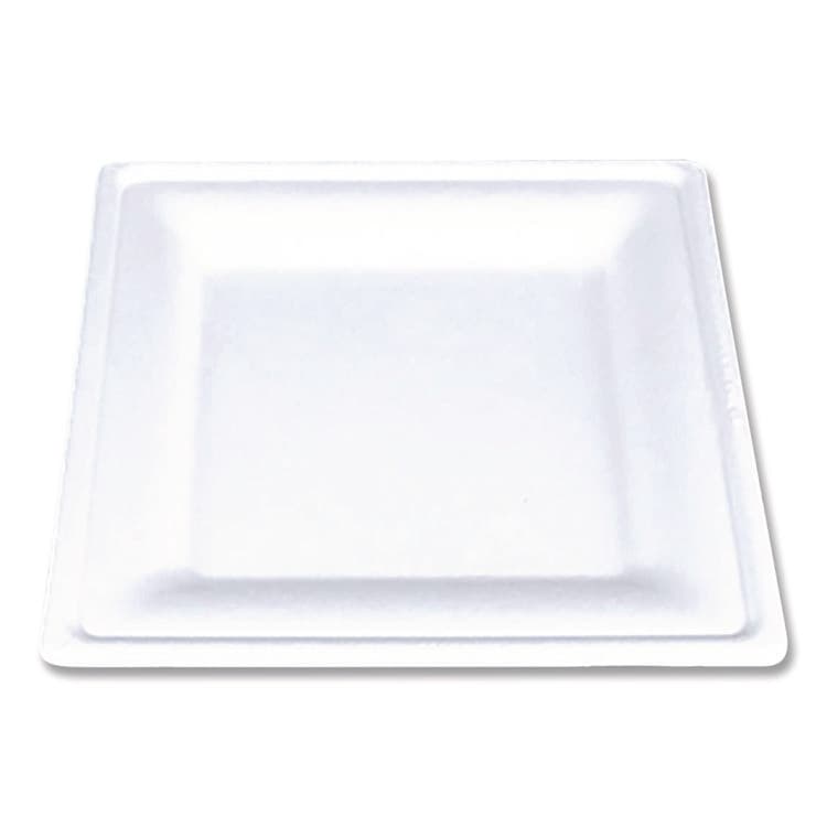 SOUTHERN CHAMPION TRAY ChampWare Molded Fiber Tableware, Square Molded Fiber Plate, 8" x 8", White, 125 Plates/Sleeve, 4 Sleeves/Carton (SCH18630WPF)
