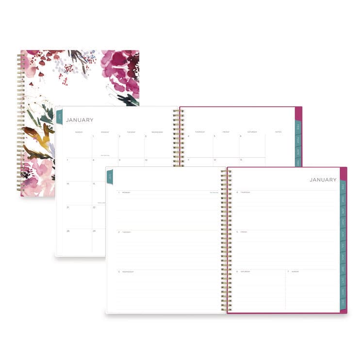 BLUE SKY Kelly Ventura Magenta Bloom Weekly/Monthly Planner, Floral Artwork, 11 x 8.5, Multicolor Cover, 12-Month (Jan to Dec): 2026 (BLS140945)