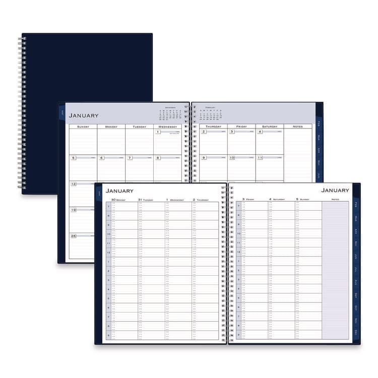 BLUE SKY Passages Weekly Appointment Book and Monthly Planner, 11 x 8.5, Navy Cover, 12-Month (Jan to Dec): 2026 (BLS148658)