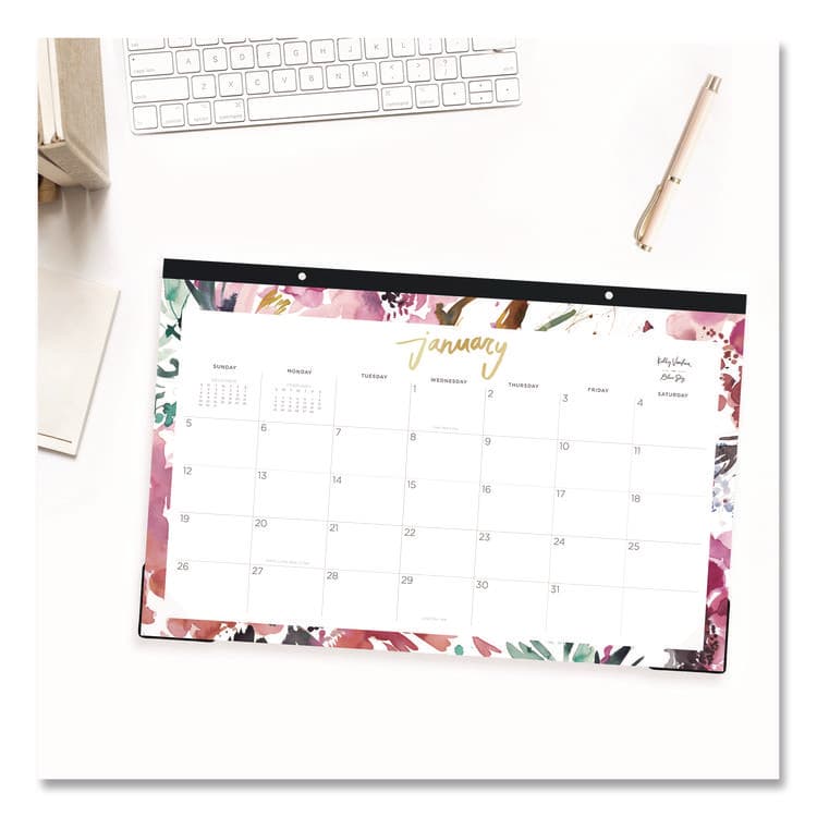 BLUE SKY Kelly Ventura Magenta Bloom Desk Pad Calendar, 17 x 11, Floral Artwork, White/Multicolor Sheets, 12-Month (Jan to Dec): 2026 (BLS149057) thumbnail 4