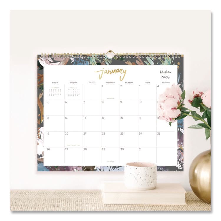 BLUE SKY Midnight Garden Monthly Wall Calendar, 15 x 12, Floral Artwork, White/Multicolor Sheets, 12-Month (Jan to Dec): 2026 (BLS149058) thumbnail 4