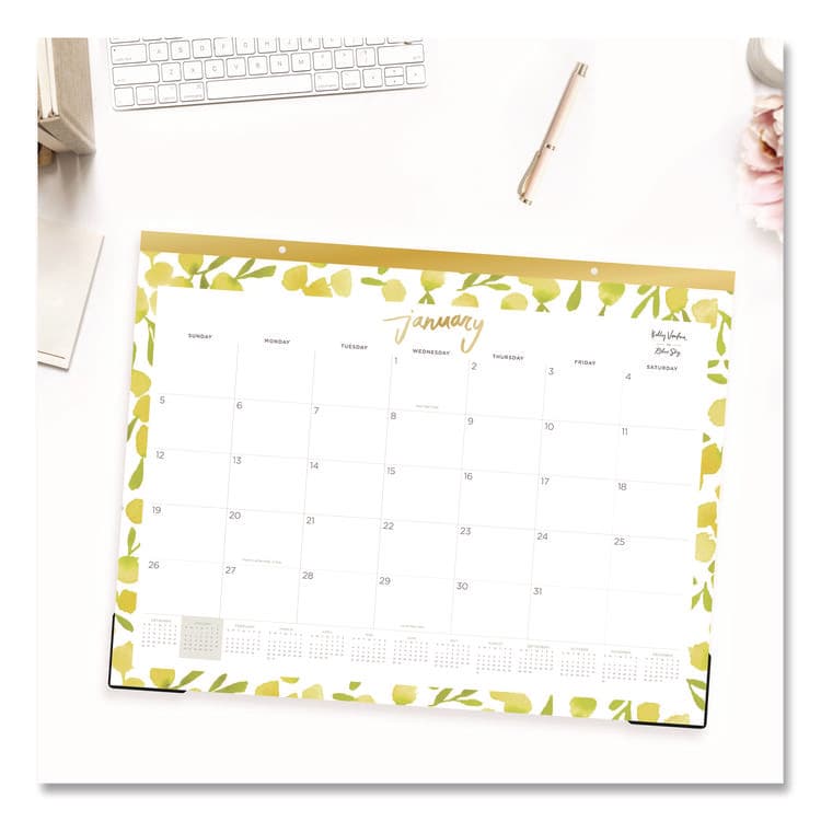 BLUE SKY Mimosa Monthly Desk Pad Calendar, 22 x 17, Lemon Artwork, White/Yellow/Green Sheets, 12-Month (Jan to Dec): 2026 (BLS149063) thumbnail 4