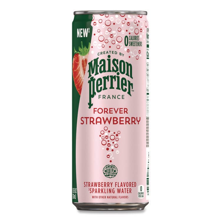 NESTLE Maison Perrier Sparkling Water, 11.15 oz Can, Strawberry, 8 Cans/Box (PRR91122) thumbnail 4