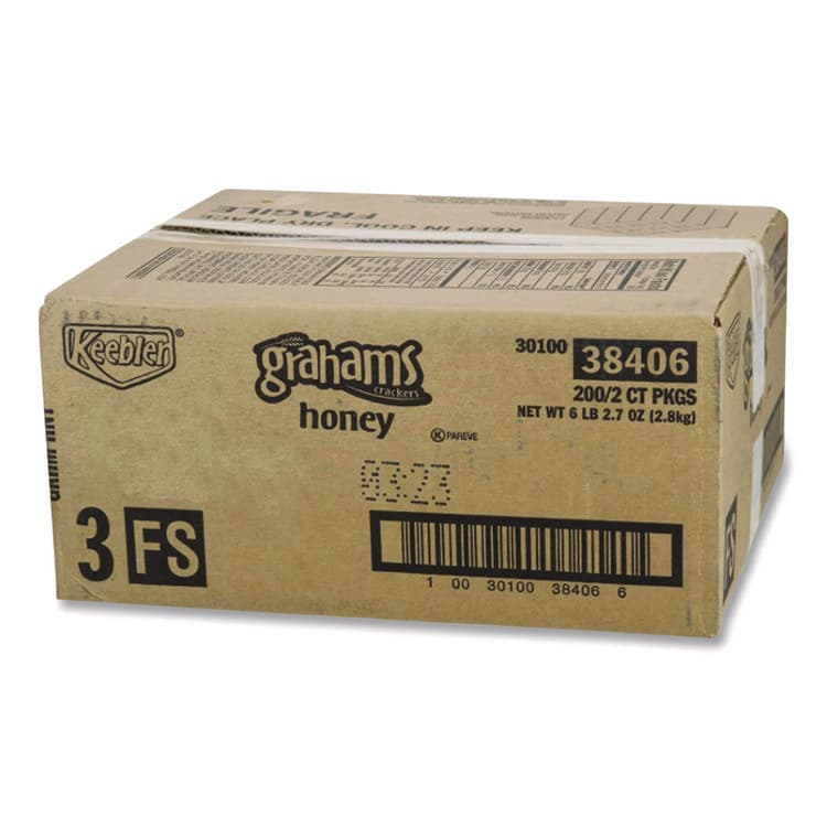 KELLOGG'S Honey Grahams Crackers, 0.49 oz Bag, 200/Carton (KEB802690) thumbnail 3