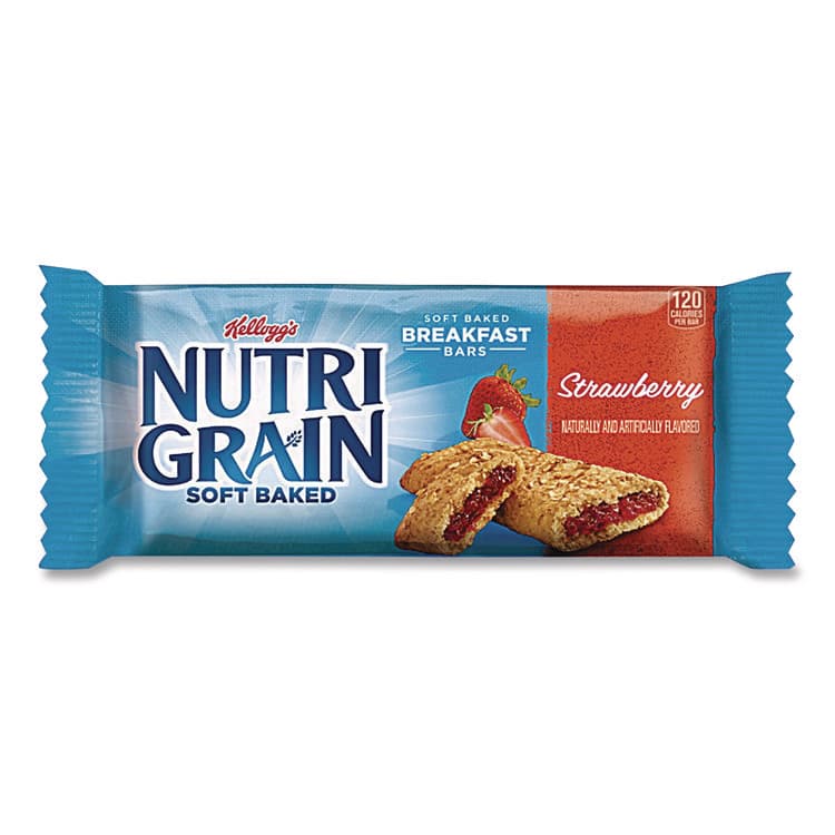 KELLOGG'S Nutri-Grain Soft Baked Breakfast Bars, Strawberry, Indv Wrapped 1.3 oz Bar, 16/Box (KEB35945) thumbnail 2