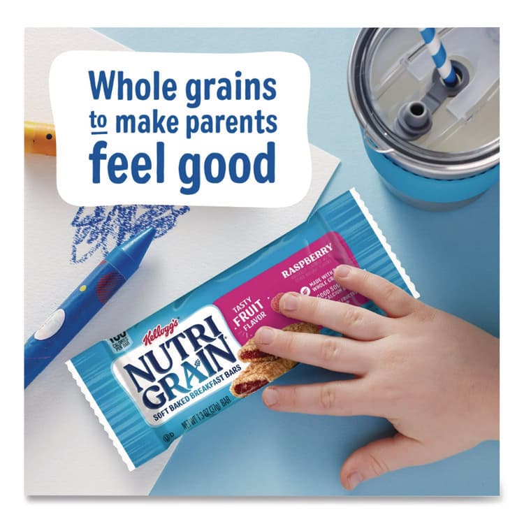KELLOGG'S Nutri-Grain Soft Baked Breakfast Bars, Raspberry, Indv Wrapped 1.3 oz Bar, 16/Box (KEB35845) thumbnail 3