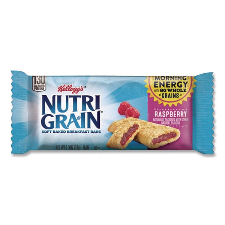 KELLOGG'S Nutri-Grain Soft Baked Breakfast Bars, Raspberry, Indv Wrapped 1.3 oz Bar, 16/Box (KEB35845) thumbnail 2